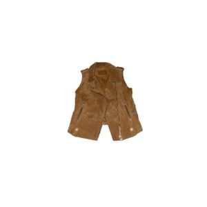 Blank NYC Tan Suede Boho Biker Moto Vest - Women’s Size XS